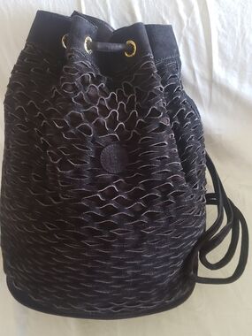 FENDI Vintage Suede Bucket/Shoulder Handbag